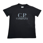 C.P. Company T-Shirt Girocollo tinta unita con Stampa Nero per Bambino CUM006 NERO C.P. COMPANY 
