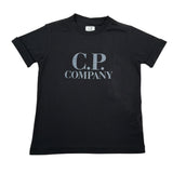 C.P. Company T-Shirt Girocollo tinta unita con Stampa Nero per Bambino CUM006 NERO C.P. COMPANY 