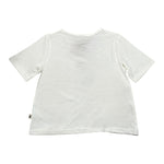 Petit Indi T-Shirt Tinta Unita con Bottone per Bambina SS24BK8308 BIANCO PETIT INDI 