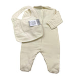 ICEBERG set tutina-bavetta tinta unita con logo Panna per Neonato SETICE5350N PANNA ICEBERG 