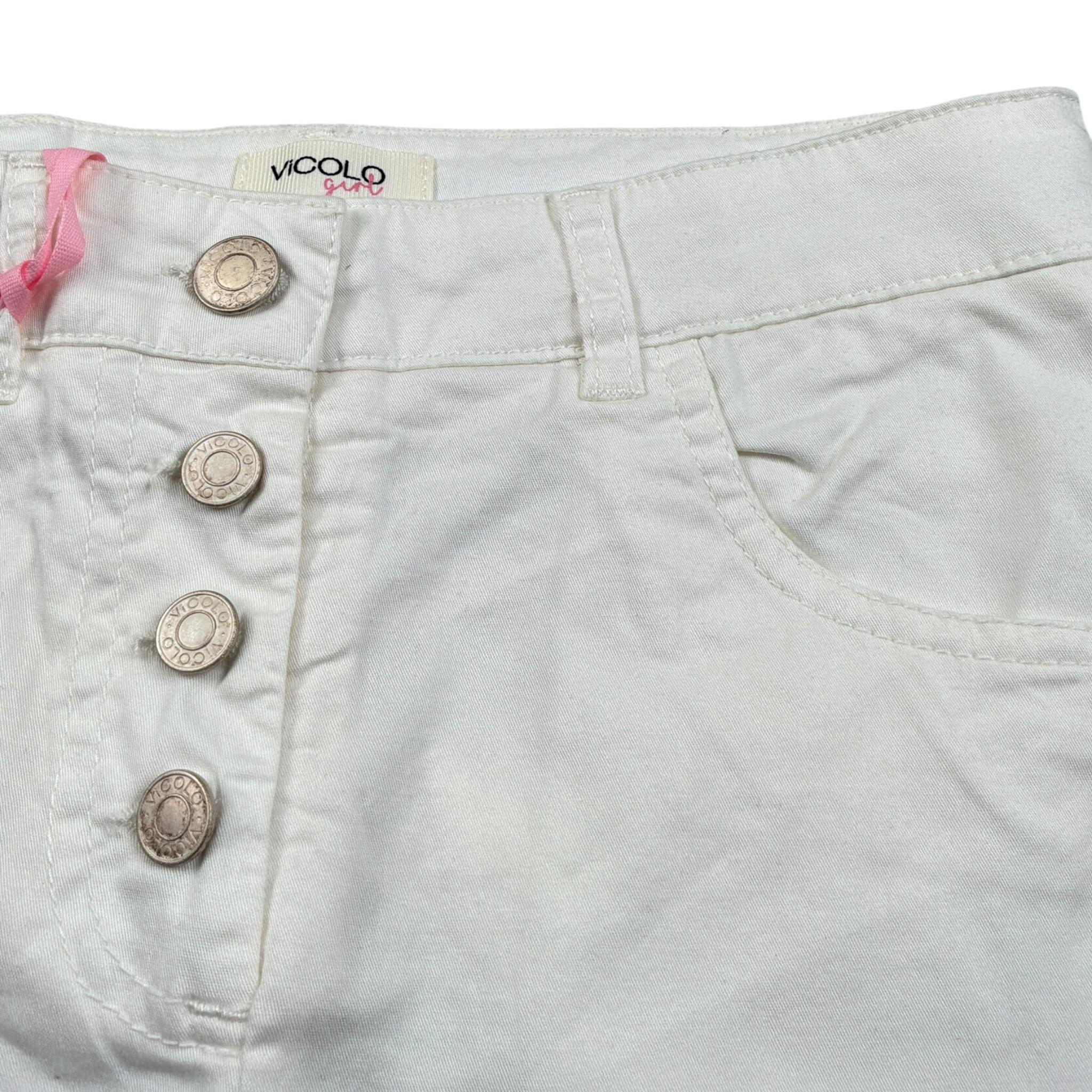 Vicolo Short tinta unita con Girovita Regolabile Panna per Bambina 3146P0809 PANNA VICOLO 