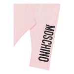 Moschino Leggins Tinta Unita con Logo per Bambina MDP03D ROSA MOSCHINO 