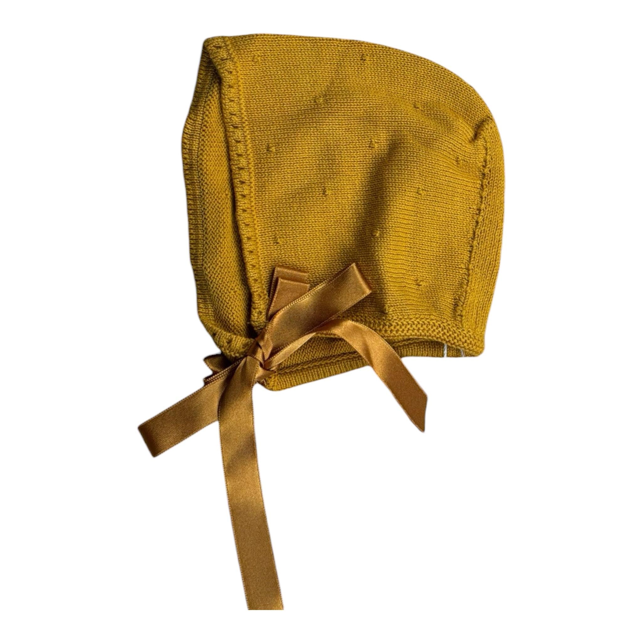 Foque Cappello Tinta Unita con Ricami per Neonata 1911802 GIALLO FOQUE 