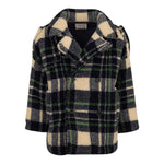 DOU DOU cappotto stampa fantaisa quadri Blu per Bambino DV2P70 BLU DOU DOU 