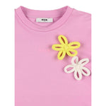 Msgm T-Shirt Girocollo Tinta Unita per Bambina S5MSJGTH118 ROSA MSGM 