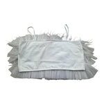 Please Top Bretelline Tinta Unita con Piume per Bambina M06032G73 BIANCO PLEASE 