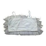 Please Top Bretelline Tinta Unita con Piume per Bambina M06032G73 BIANCO PLEASE 