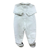 I Delfi Tutina Manica Lunga Tinta Unitacon Profili In Contrasto per Neonato 25P5310 BIANCO I DELFI 