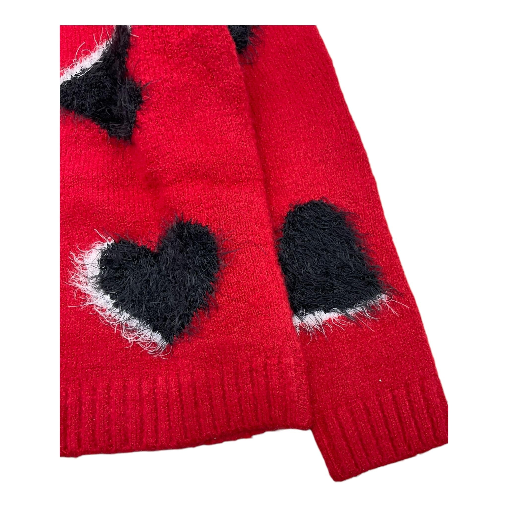 CANADA HOUSE maglia tinta unita con fantasia a cuori Rosso per Bambina 24481711 ROSSO CANADA HOUSE 