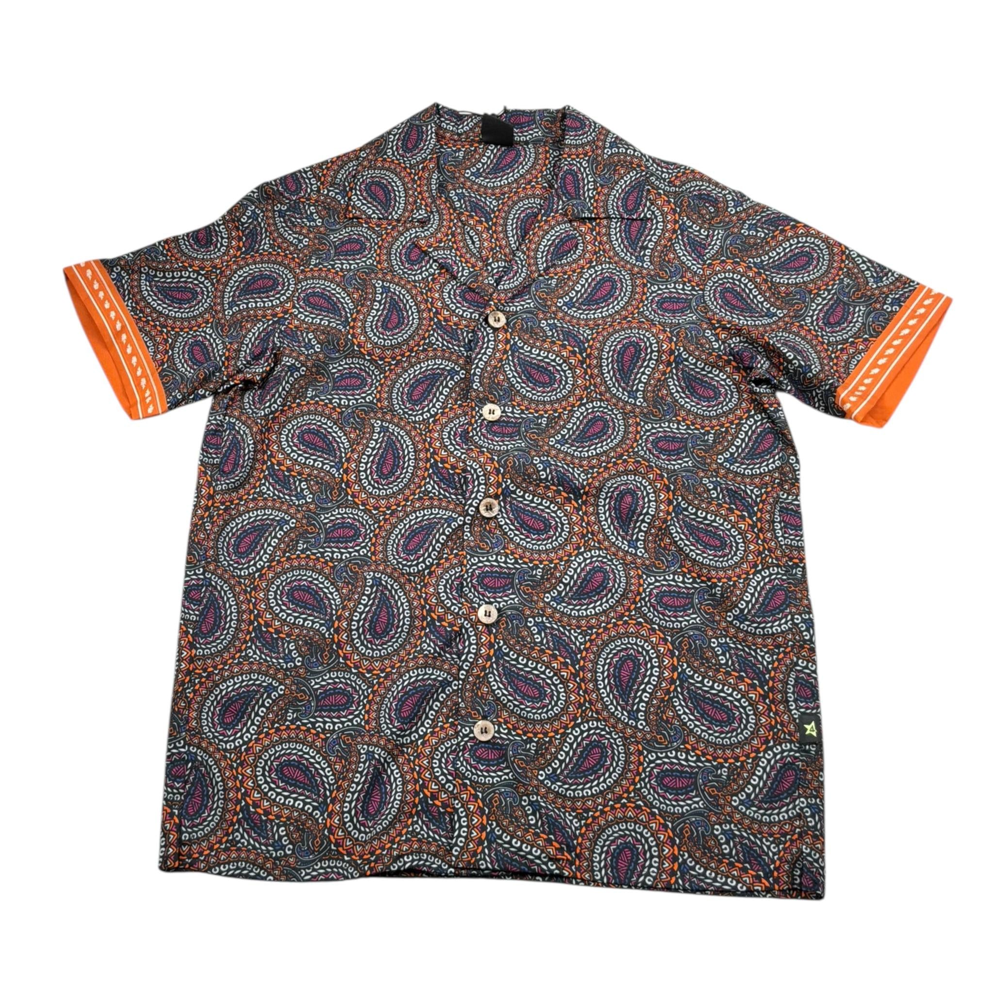 4Giveness Camicia Mezza Manica Tinta Unita con Fantasia per Bambino FGCB4076 NERO 4GIVENESS 