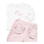 MAYORAL completo 3pz felpa-shirt-leggins tinta unita con fantasia fiori Bianco per Neonata 2610 BIANCO MAYORAL 