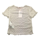 Please T-Shirt Velata Tinta Unita Bianco Per Bambina