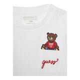 Guess T-Shirt Gircollo Tinta Unita con Stampa per Neonato I5RI03I3Z14X BIANCO GUESS 