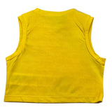 Hinnominate Canotta Girocollo Tinta Unita con Stampa Giallo per Bambina