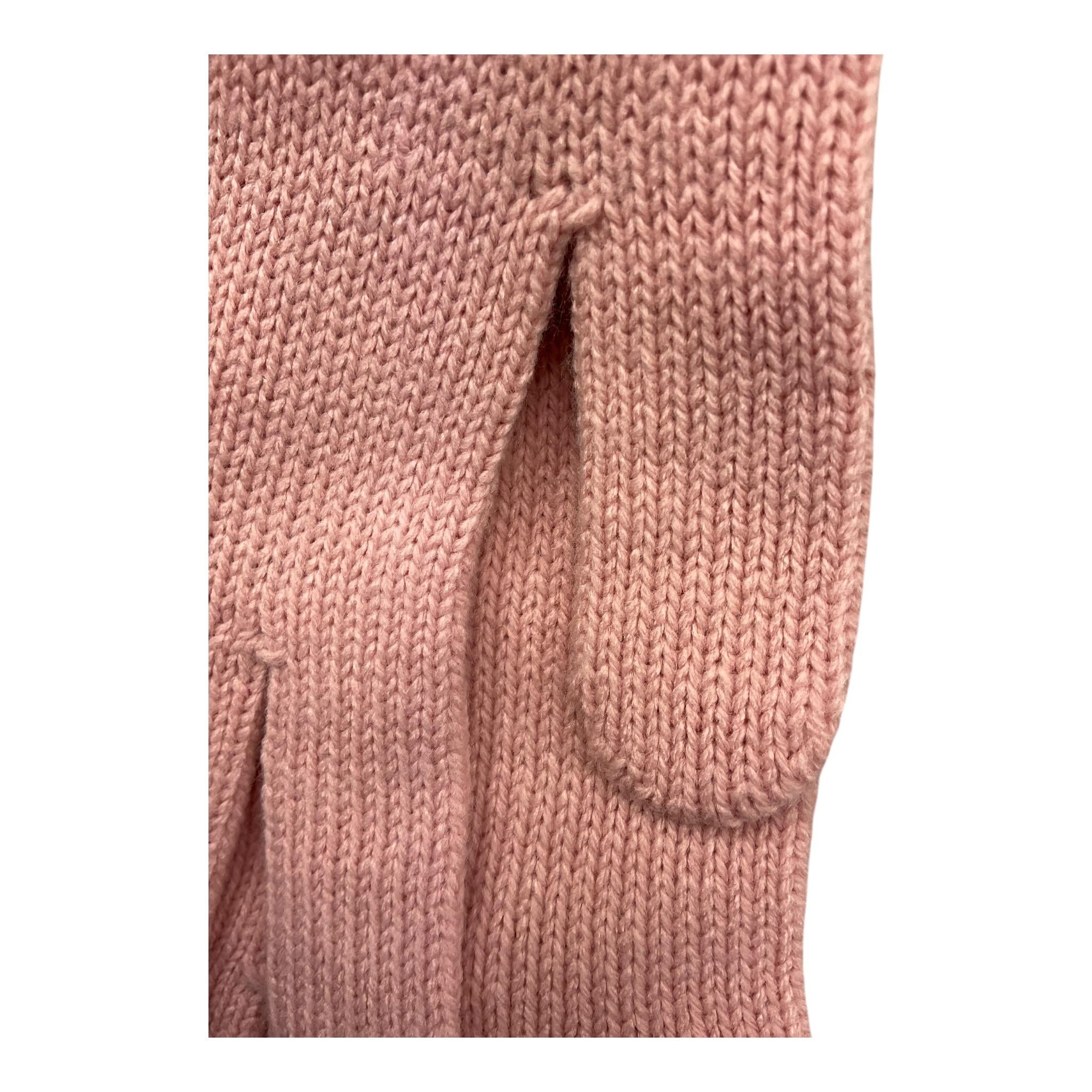 CALVIN KLEIN guanti tinta unita con logo Rosa per Bambina U00525 ROSA CALVIN KLEIN 