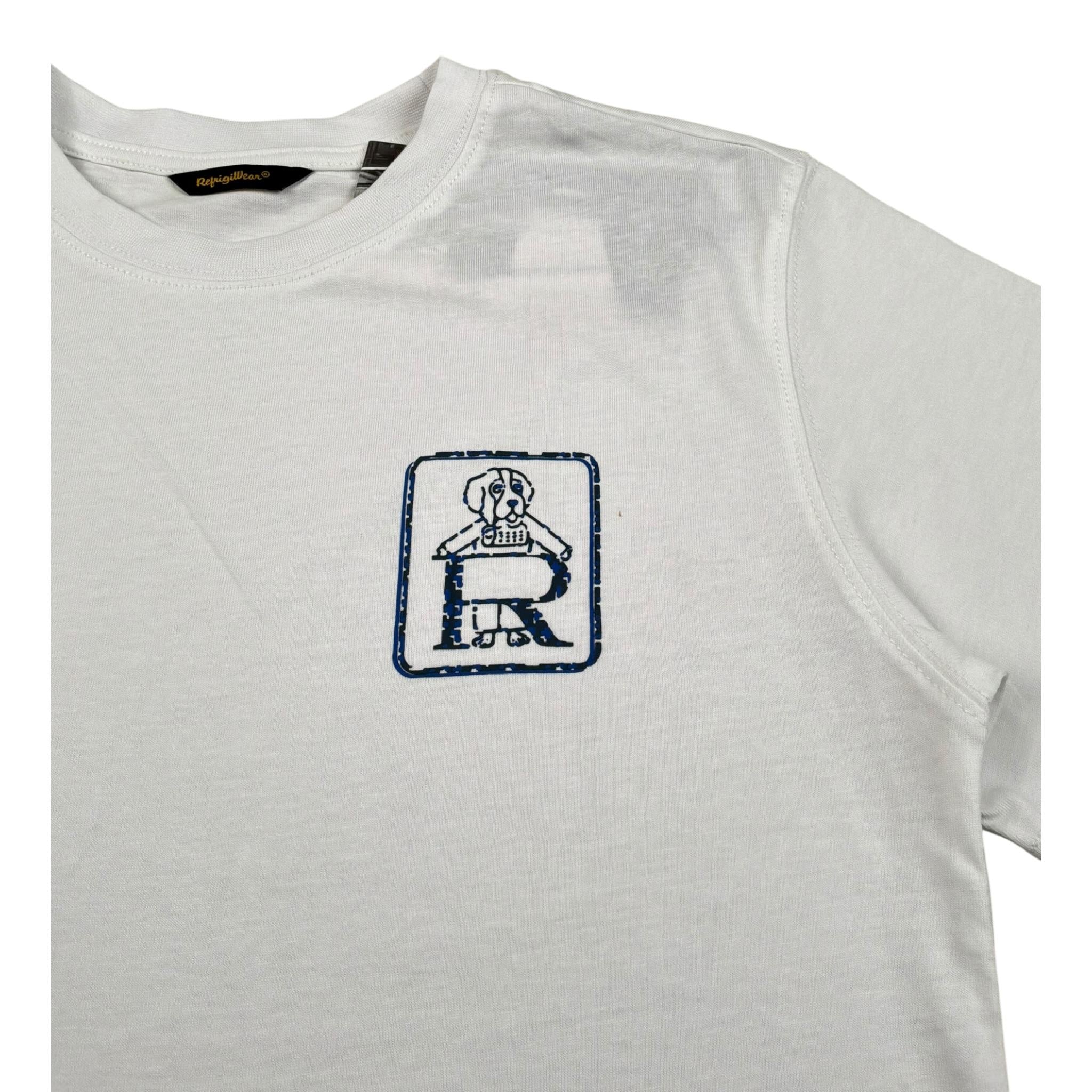 Refrigiwear T-Shirt Girocollo Tinta Unita con Stampa per Bambino 157TRMJS25 BIANCO REFRIGIWEAR 