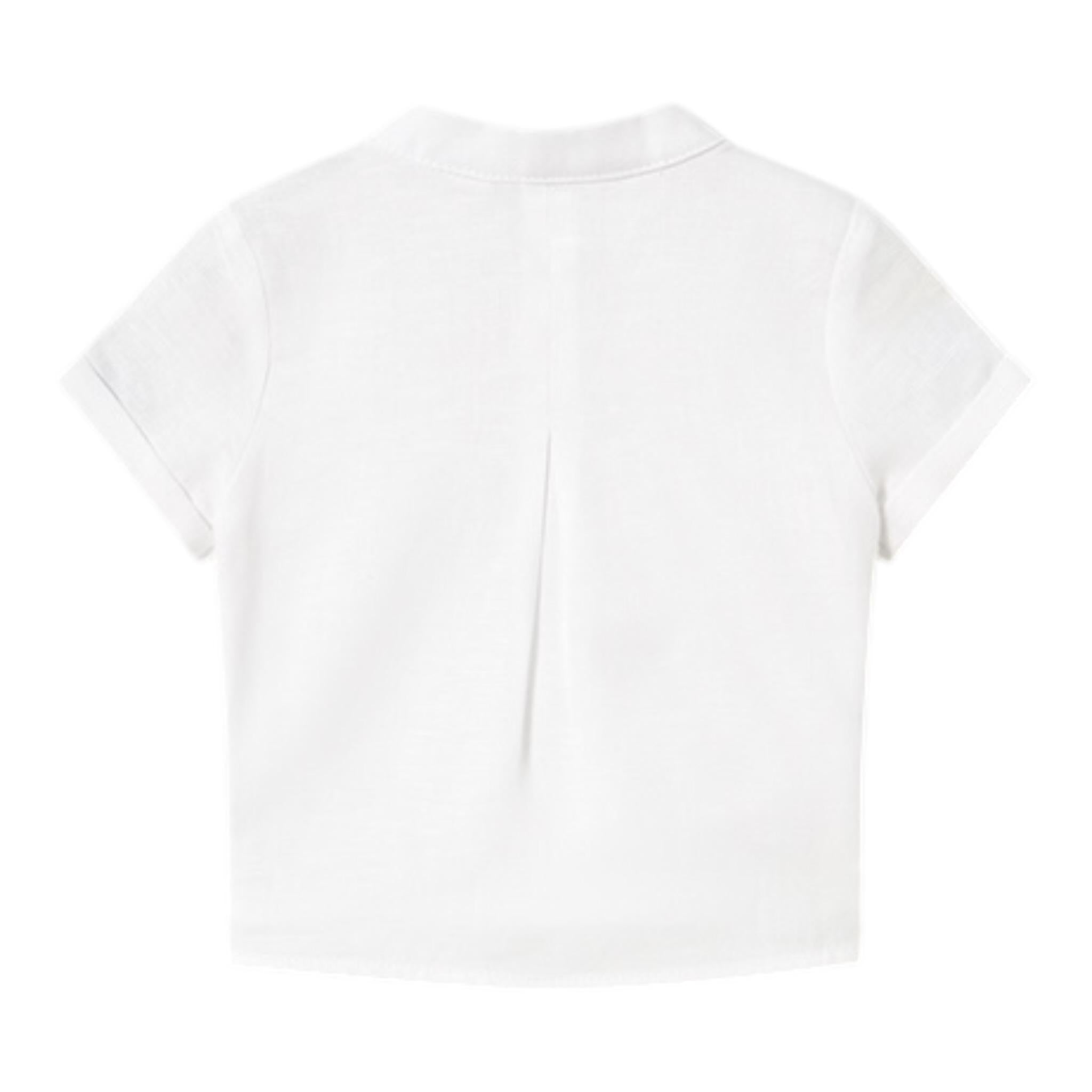 Mayoral Camicia Tinta Unita Mezza Manica per Neonato 1101 BIANCO MAYORAL 