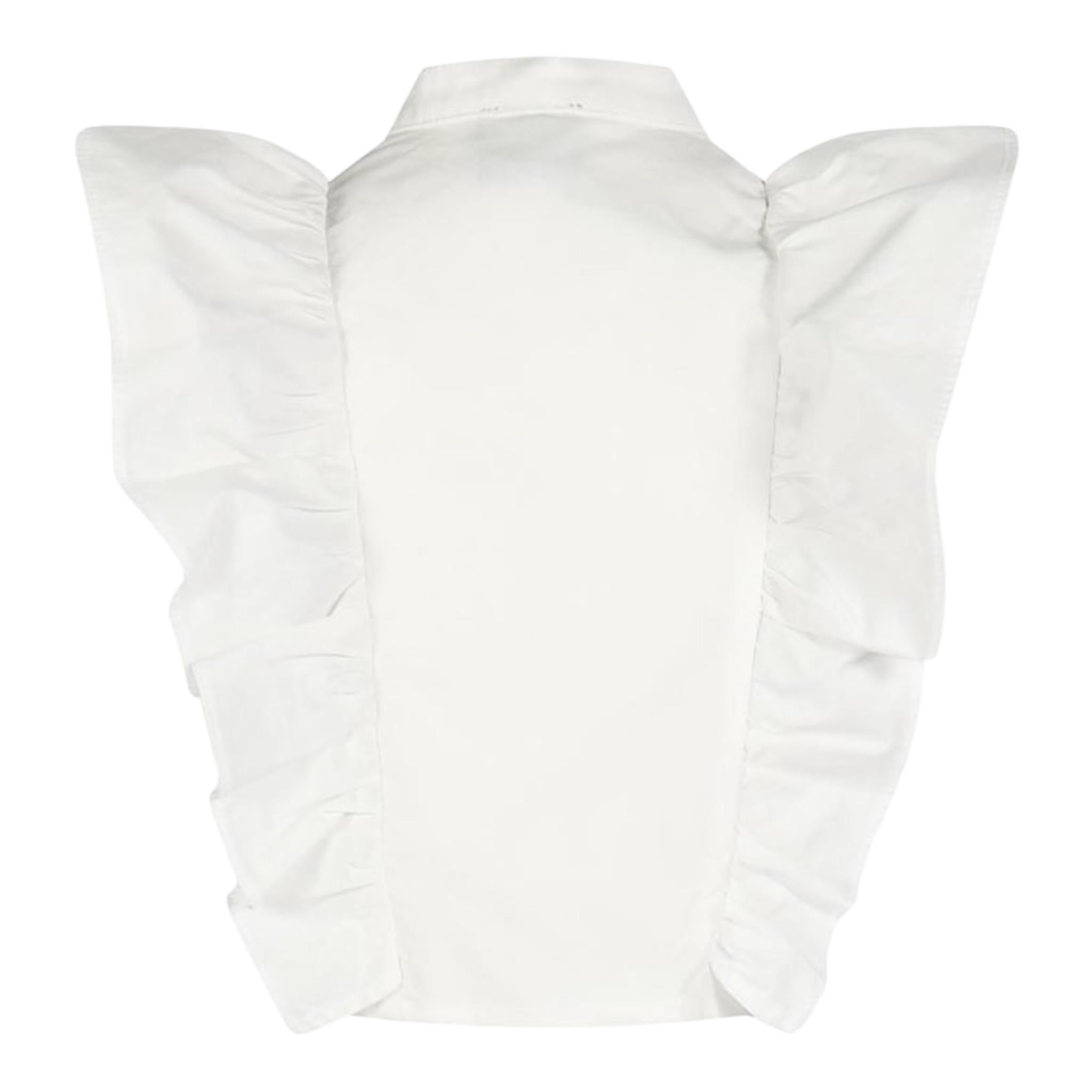 Marc Ellis Camicia Tinta Unita con Balze per Bambina JMJSH16684 BIANCO MARC ELLIS 