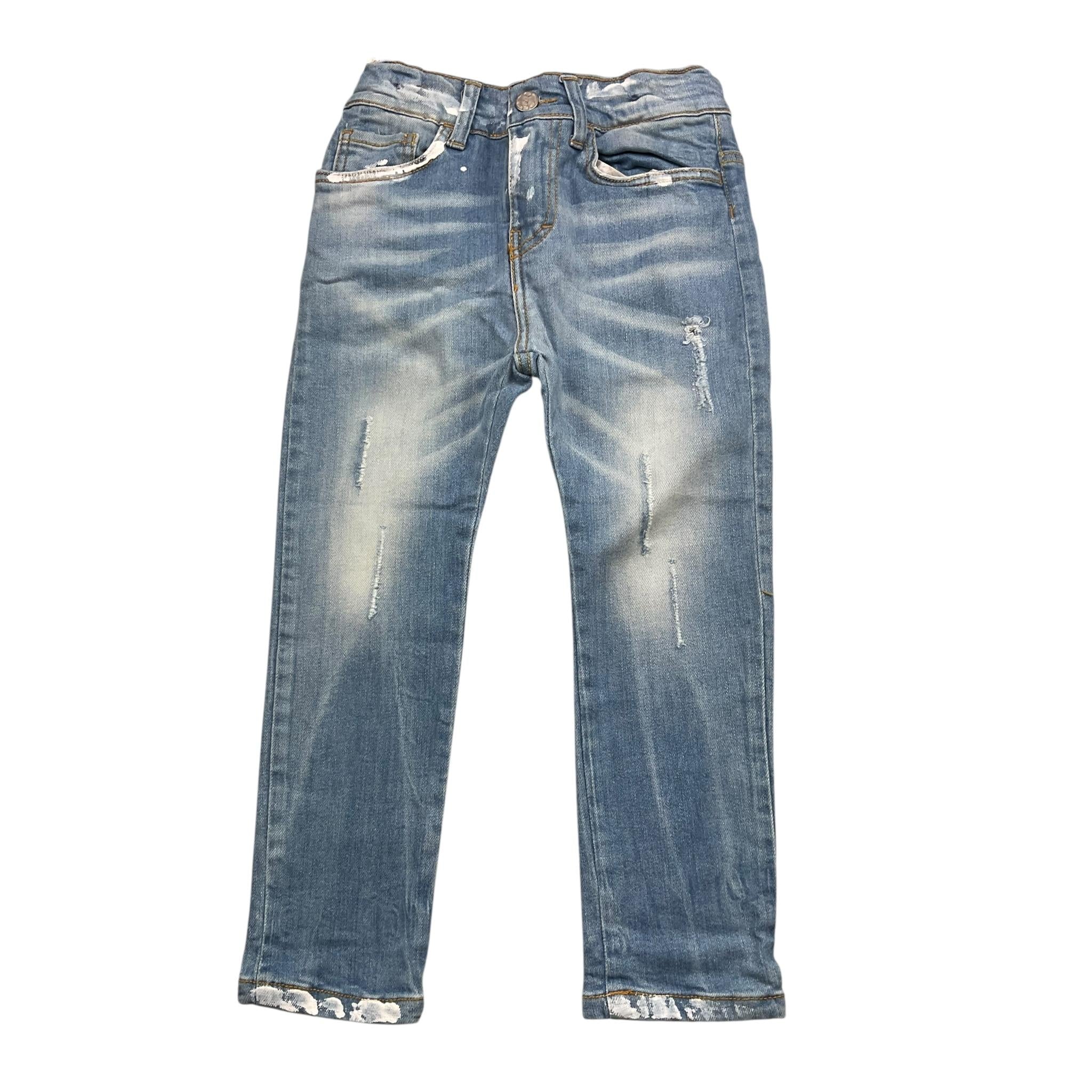 AK47 jeans tinta unita con girovita regolabile Azzurro per Bambino LAVM AZZURRO AK47 