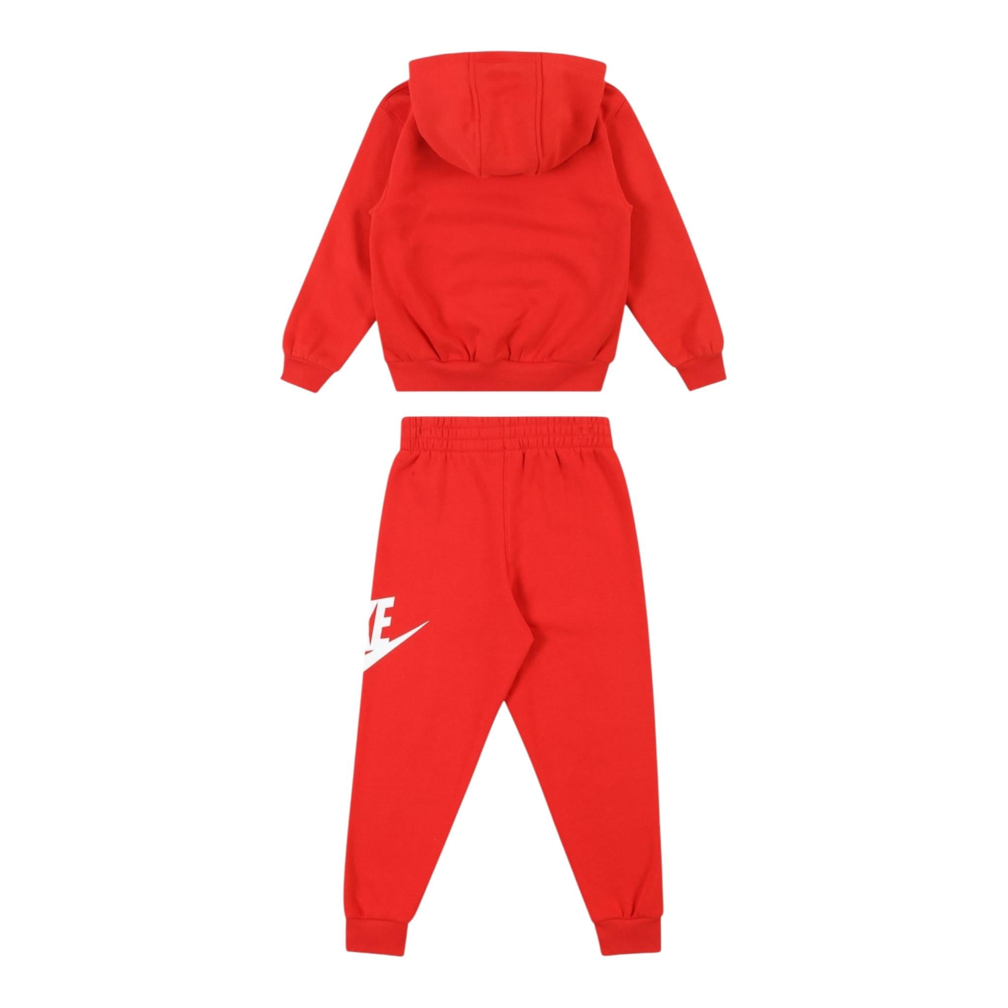 Nike Completo 2 Pezzi Felpa-Pantalone Tinta Unita per Bambino 86L595 ROSSO NIKE 