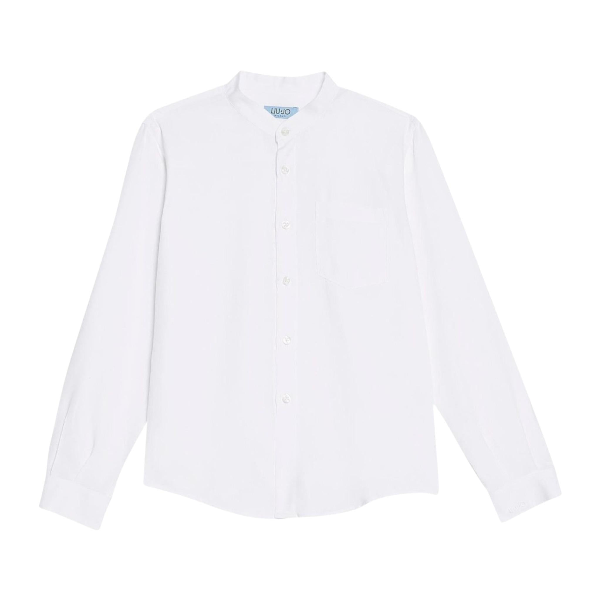 Liu Jo Camicia Tinta Unita Manica Lunga per Bambino QA3084T3401 BIANCO LIU JO 