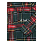 SAINT BARTH camicia manica lunga tinta unita con fantasia a righe Verde per Bambino SEI002 VERDE SAINT BARTH 