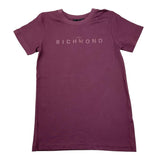 JOHN RICHMOND t-shirt girocollo tinta unita con stampa logo Vinaccio per Bambino RBA25009TS VINACCIO JOHN RICHMOND 