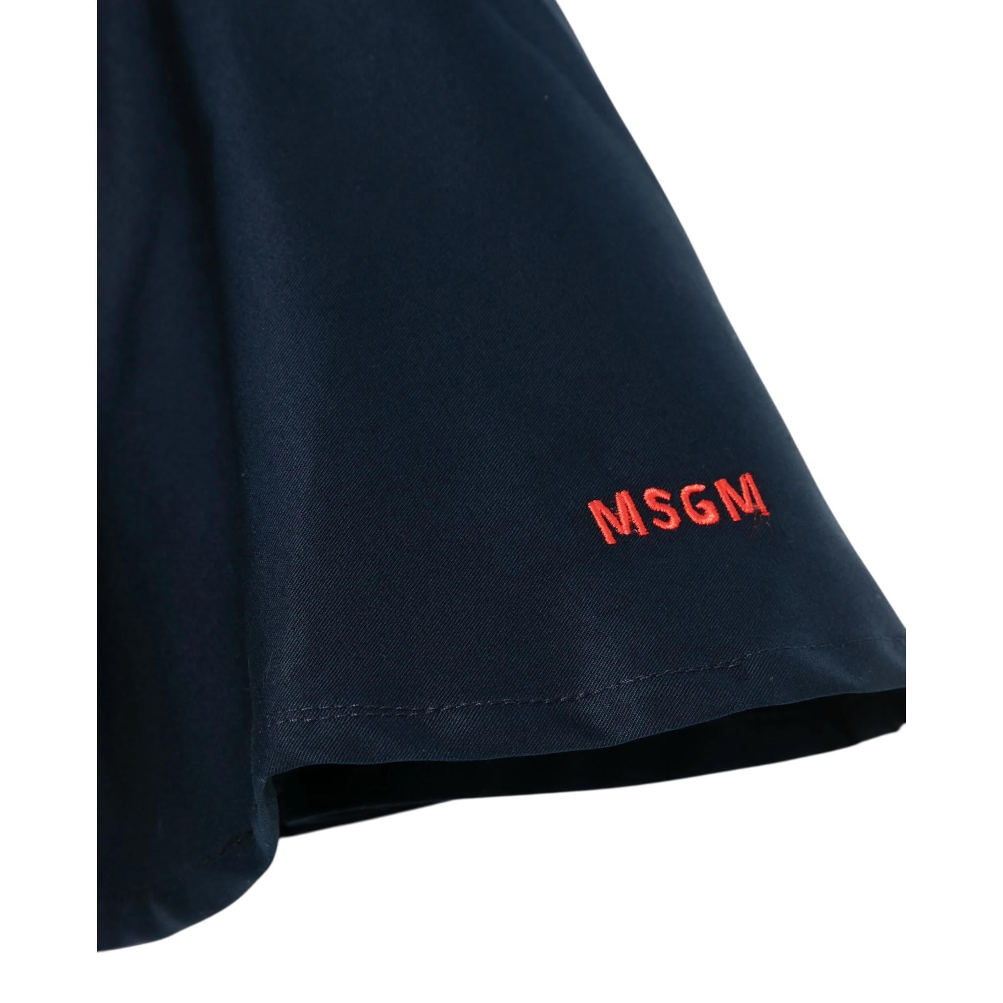 Msgm Gonna Tinta Unita con Elastic In Vita per Bambina S5MSJGST264 BLU MSGM 