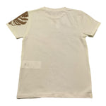 M+E' T-Shirt Girocollo Tinta Unita con Stampe per Bambino UEM0484J PANNA M+E' 