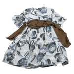 Barcellino Abito Mezza Manica Tinta Unita con Stampe per Neonata 120416 BIANCO BARCELLINO 