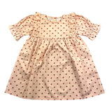 Zhoe & Tobiah Abito Tinta Unita Con Fantasia A Pois Rosa Per Bambina