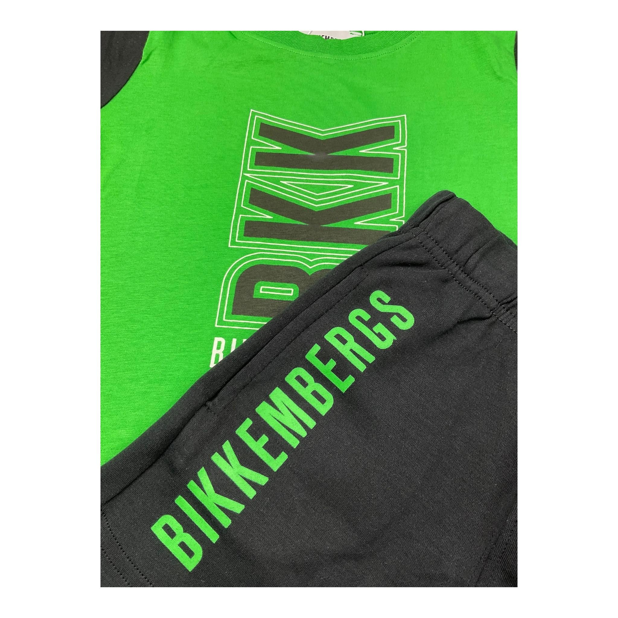 Bikkembergs Completo 2 Pezzi T-Shirt-Bermuda per Bambino BK3221 VERDE/NERO BiKKEMBERGS 