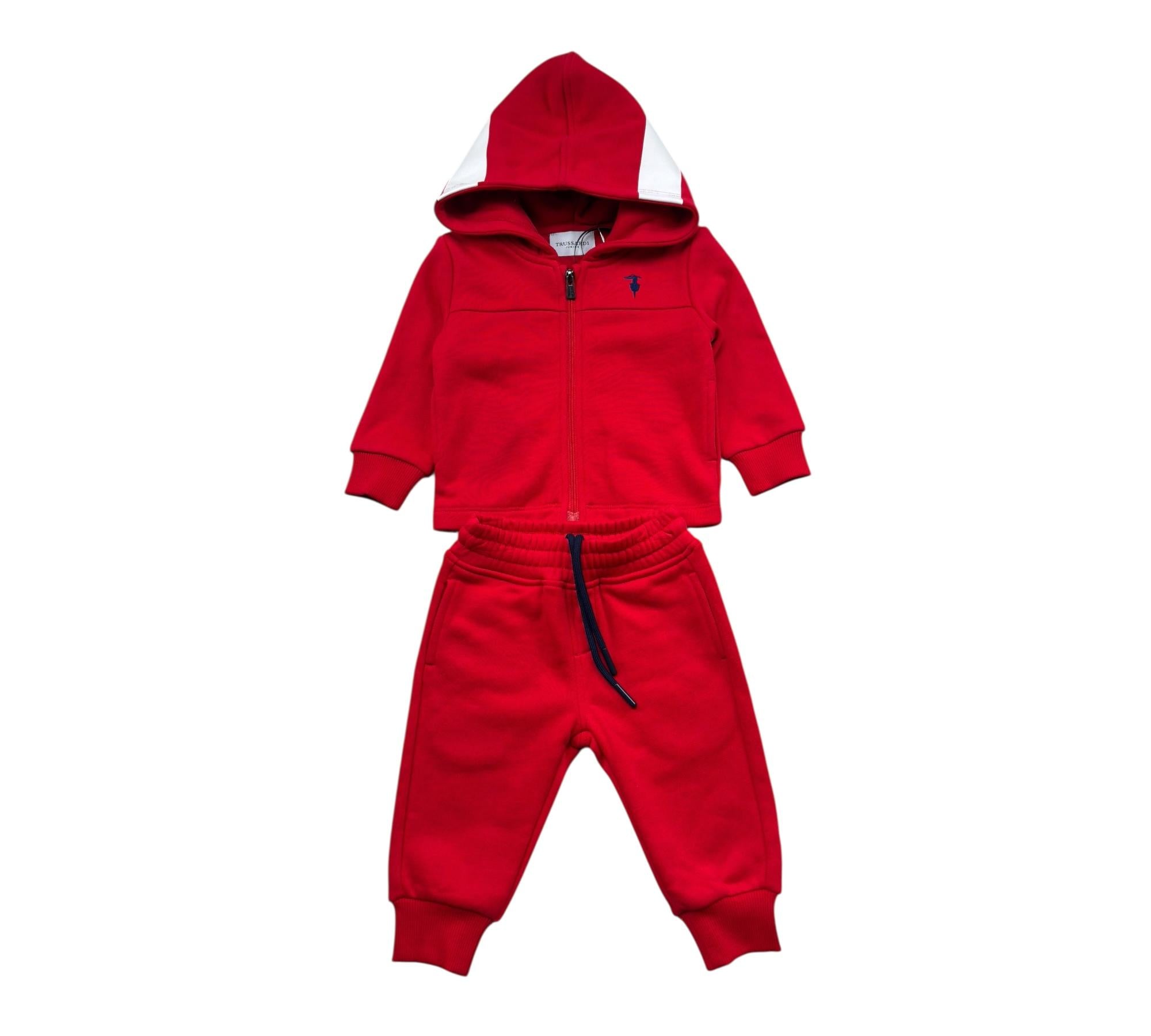 Trussardi Completo 2 Pezzi Felpa-Pantalone Tinta Unita per Neonata TIP26100CF ROSSO TRUSSARDI 