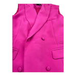 Petit Posh Giacca Tinta Unita Doppiopetto per Bambina GFJS25036GC FUXIA PETIT POSH 