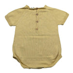 Wedoble Pagliaccetto Mezza Manica Tinta Unita con Trafori per Neonato V2507305A GIALLO WEDOBLE 