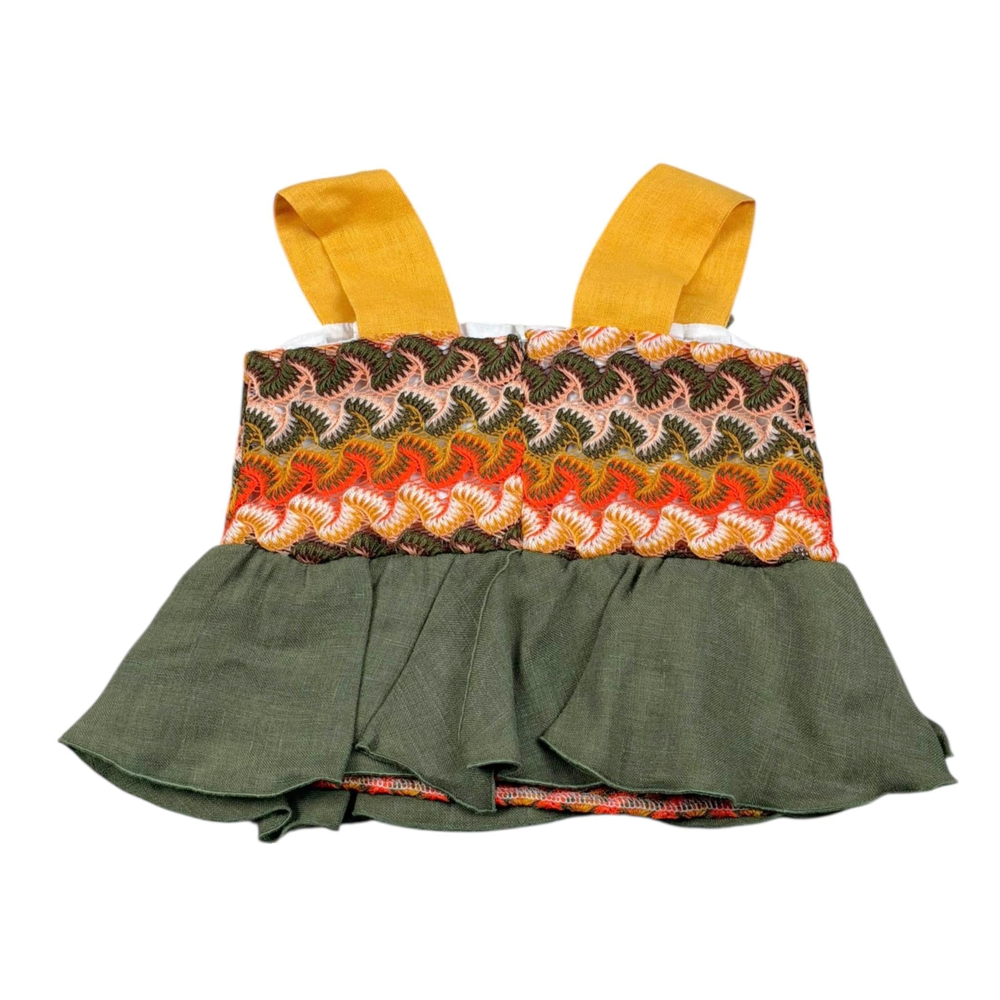 La Stupenderia Top Giromanica Stampa Fantasia per Bambina TJTP92X MULTICOLOR LA STUPENDERIA 