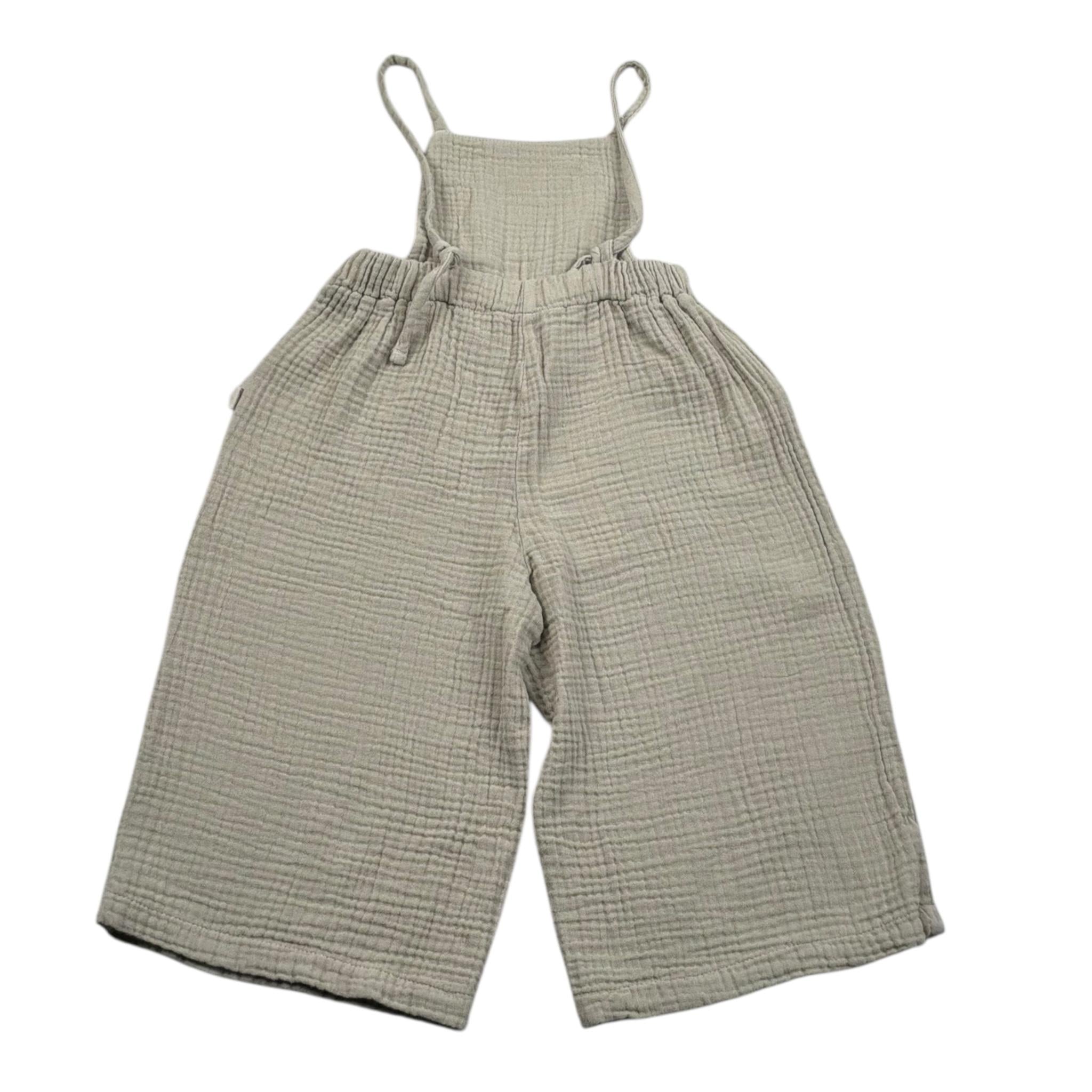 Teddy E Minou Salopette Tinta Unita A Palazzo per Neonata E25SI003C6041 FANGO TEDDY E MINOU 