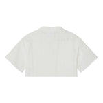 Dou Dou Camicia Tinta Unita Modello Crop per Bambina DW5A40 BIANCO DOU DOU 