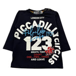 POLO CLUB LONDON shirt girocollo tinta unita con stampa in contrasto Blu per Neonato 24112 BLU POLO CLUB LONDON 