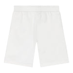 Moschino Bermuda In Tuta Tinta Unita con Logo per Bambino HUQ02FXX BIANCO MOSCHINO 