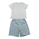 Lalalu' Completo 2 Pezzi T-Shirt-Bermuda per Neonato CCL510P AZZURRO LALALU' 