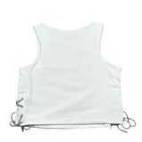 Lu Lu By Miss Grant Canotta Tinta Unita con Applicazioni per Bambina LL3418 BIANCO LU LU BY MISS GRANT 