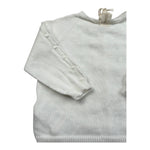 La Stupenderia Cardigan Tinta Unita con Ricami per Neonato V2401308A BIANCO LA STUPENDERIA 