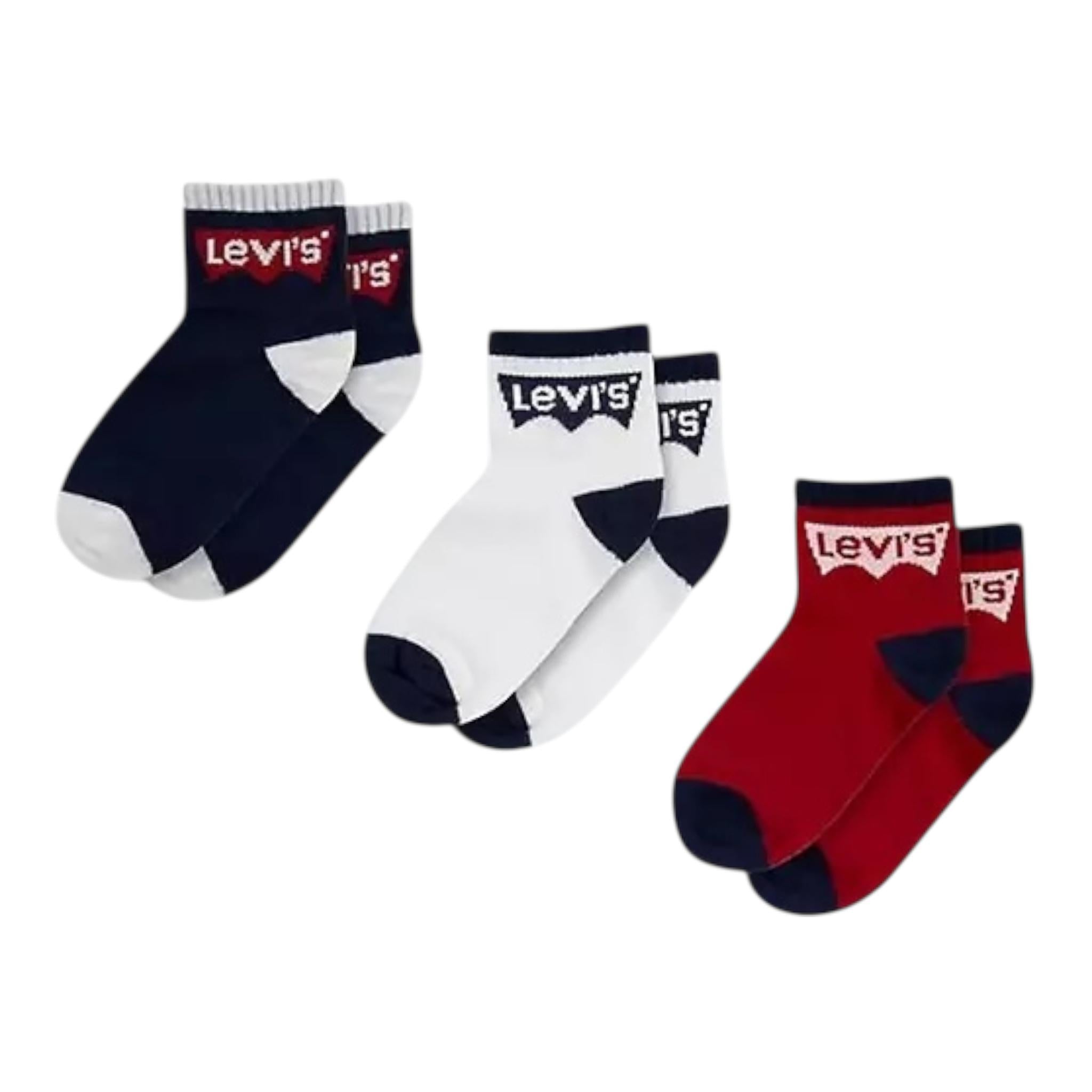 Levi'S Set 3 Paia di Calzini per Bambino WL0079 BIANCO LEVI'S 