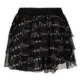 Marc Ellis Gonna Tinta Unita Logata Con Tulle Nero Per Bambina
