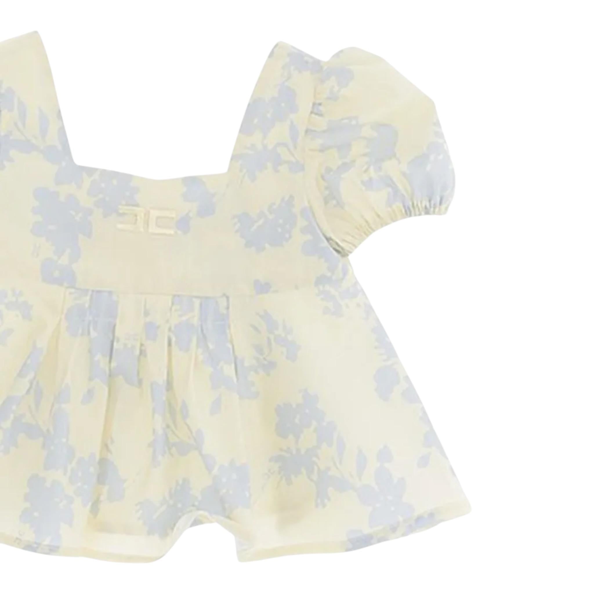 Elisabetta Franchi Top Tinta Unita con Fantasia per Neonata EGCA043 GIALLO ELISABETTA FRANCHI 