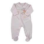 Le Bebe' Tutina Tinta Unita con Stampa per Neonata LBG5157 ROSA LE BEBE' 