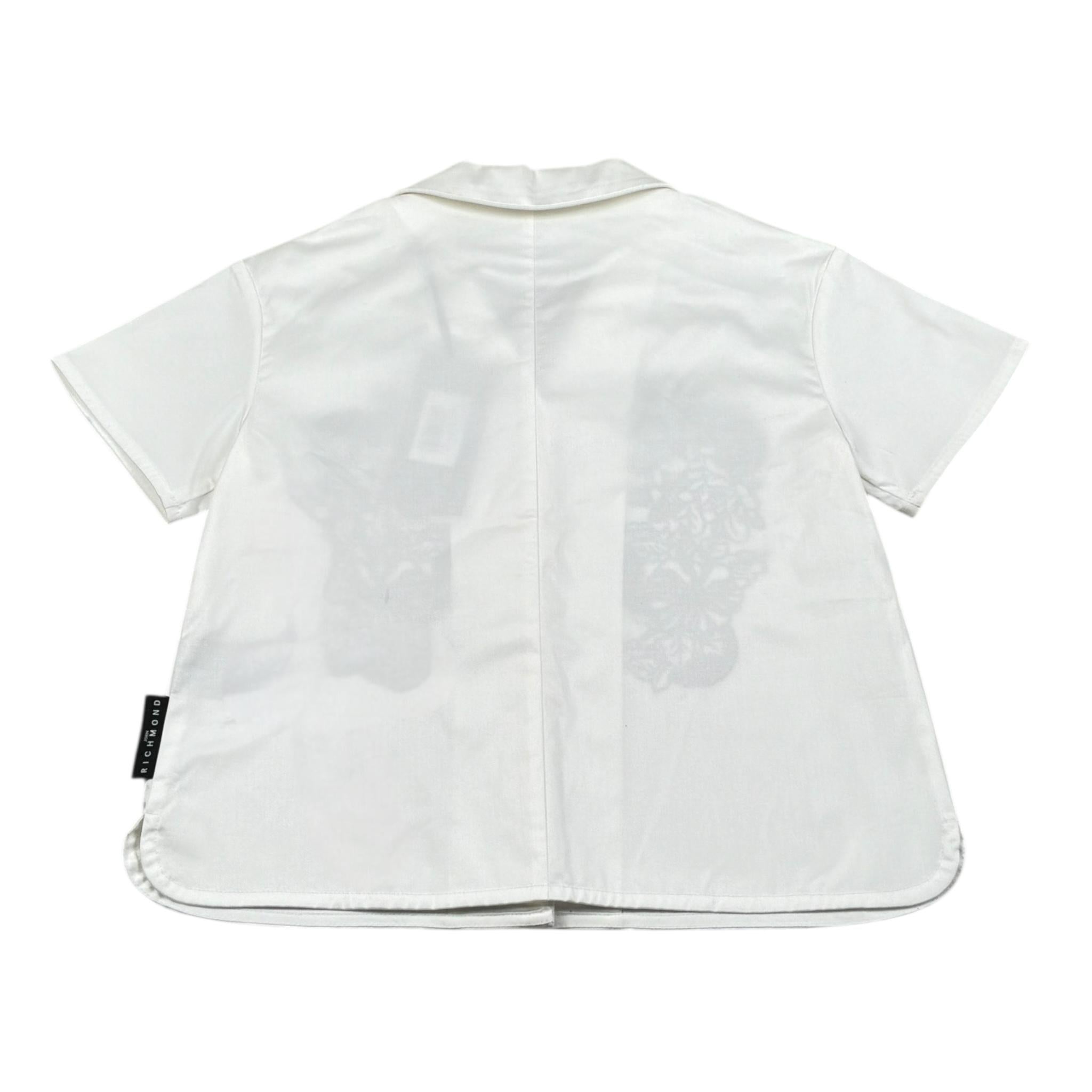 John Richmond Completo 2 Pezzi Short Tinta Unita con Stampa-Camicia per Bambina RGP26126CE BIANCO JOHN RICHMOND 