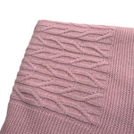 Juliana Coperta Tinta Unita con Ricami per Neonata J6028 ROSA JULIANA 