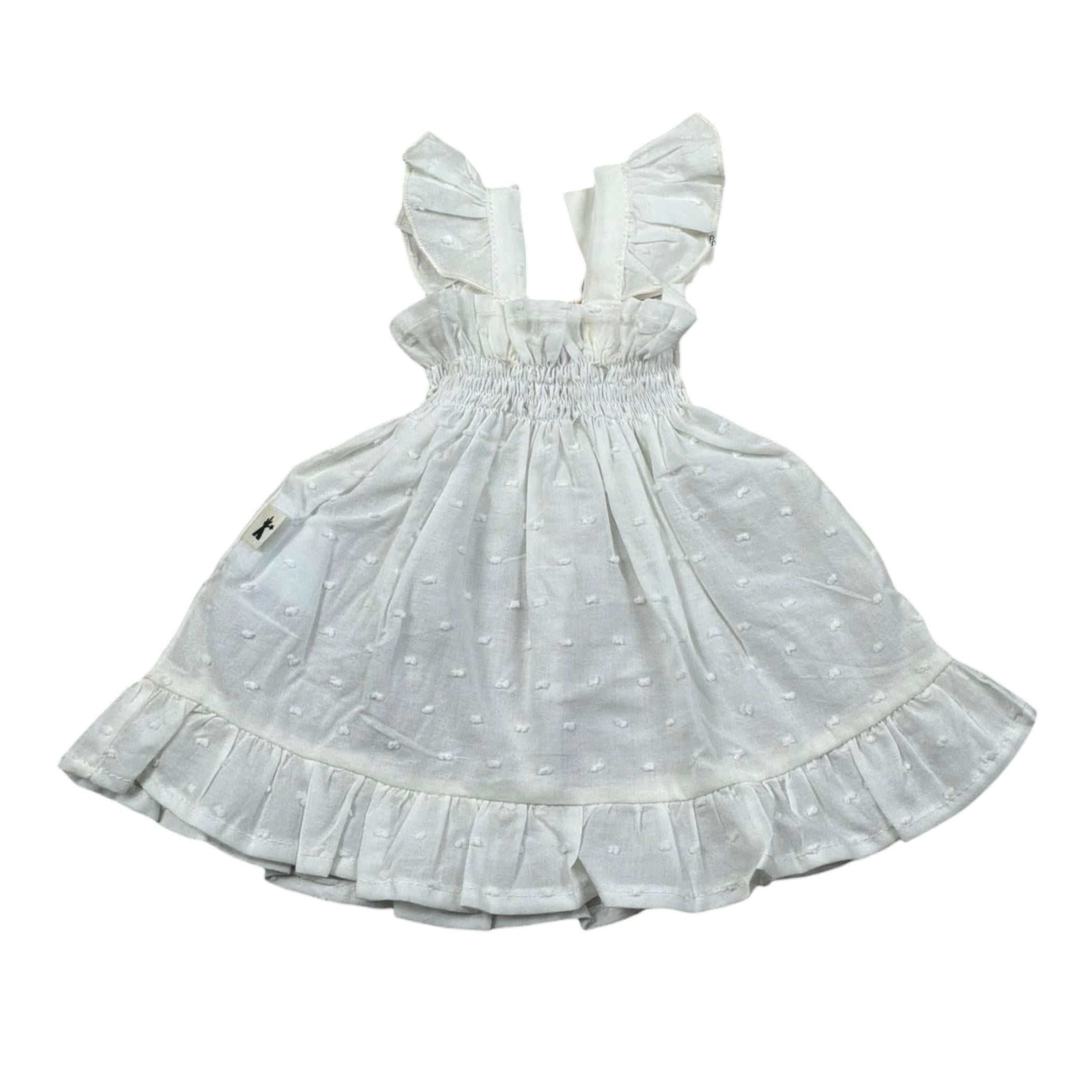 Petit Indi Completo 2 Pezzi Camicia-Culotte per Neonata SS25B09233 BIANCO PETIT INDI 